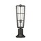 Z-Lite Helix 1 Light Outdoor Pier Mounted Fixture, Black And Clear Seedy 591PHB-553PM-BK - alternate 2